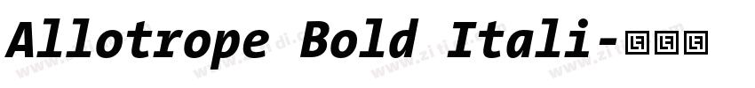 Allotrope Bold Itali字体转换